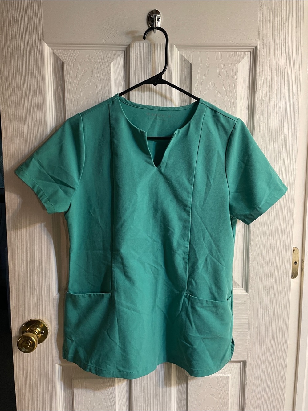 Mandala Teal Scrub Set Small Top and Medium Bottom